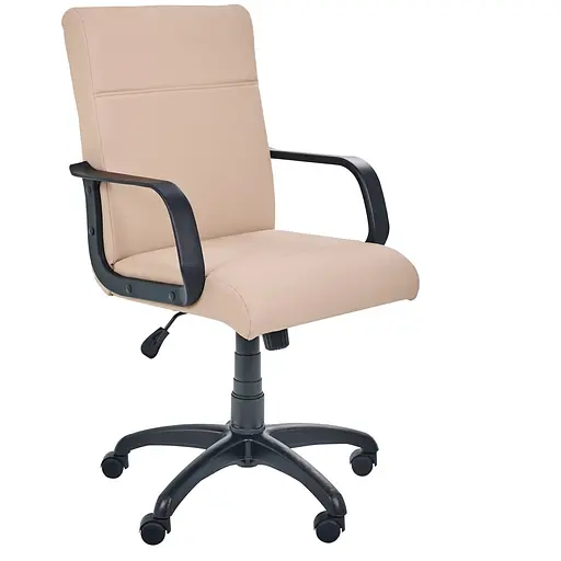 Кресло Фаворит Пластик на механизме качания Кожзам бежевый