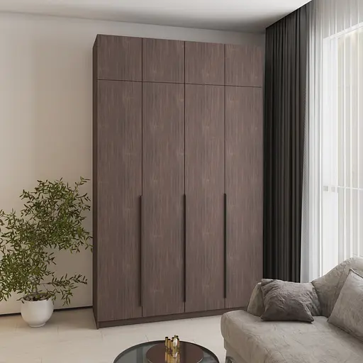 Шафа 4-дверна з антресоллю MebelStar Оскар ДСП BL-B, 4 додаткові полиці 160x52x260 см Дуб рістрето (MBS-5044) - фото 1