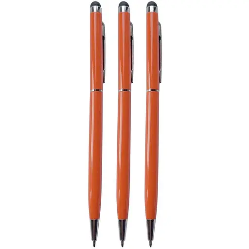 Стилус-ручка для ємнісних екранів, помаранчевий (комплект 3 шт.)