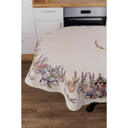 Скатерть Прованс Лавандовый сад Dх180 см (44180) - фото 3