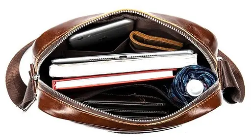 Чоловіча шкіряна сумка Vintage 23х27х6 см sum0012642 - фото 7