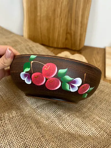 Миска керамічна (глиняна) Вишня 700 мл - фото 2