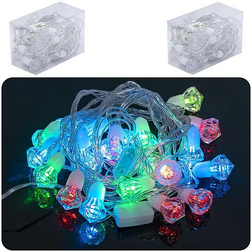 Гірлянда електрична Брильянт, D-38, 20 шт., кольорова, 5 метрів