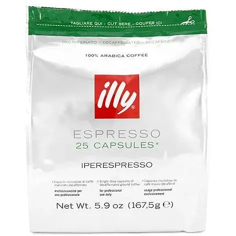 Кофе в капсулах iperEspresso Illy в пакете Decaff 25 шт - фото 1