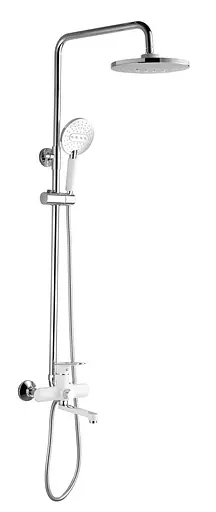 Душова система Frap F2449, поворотний вилив - перемикач на лійку, 3 режими, білий/хром - фото 6