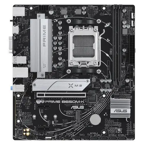 Материнская плата ASUS PRIME B650M-K (PRIME B650M-K) (Socket AM5, AMD B650, Micro-ATX) - фото 1