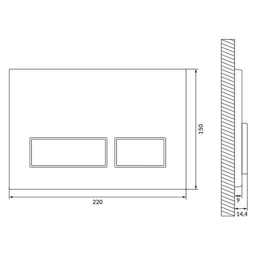 Клавіша змиву Cersanit Movi для інсталяції Aqua біла K97-514, Білий - фото 2
