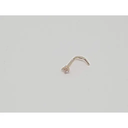 Золота сережка-пірсинг Dear в ніс Dear з фіанітом. 1018.1 Рожевий (світлий) - фото 4