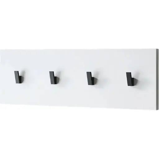 Вешалка настенная VAYS для одежды на 4 крючка M-47 белая