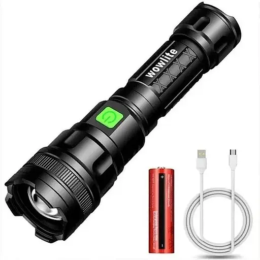 Ліхтарик ALmi, що перезаряджається, світлодіодний ліхтарик Wowlite S1600 - високий люмен, масштабований, 3 режими, ручне світло