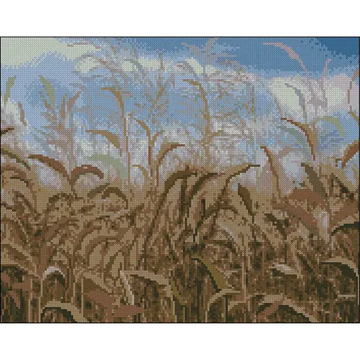 Алмазная мозаика Strateg ПРЕМИУМ Пшеничное поле без подрамника размером 40х50 см (ZAV4050-6) - фото 1