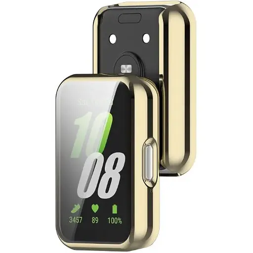 Чехол-накладка DK для Samsung Galaxy Fit3 (R390) Silicone Face Case (pale gold) - фото 2