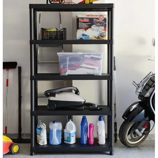 Стелаж Plastmeccanica 5 полиць універсальний 100х40х180 см чорний (00-00005142) - фото 5