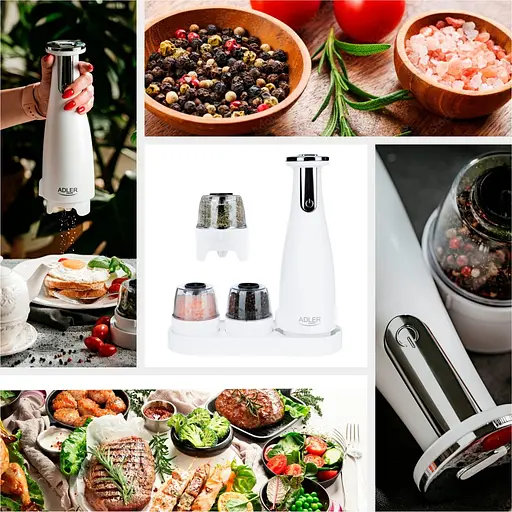 Измельчитель соли и перца Adler AD 4449 White [132597] - фото 13