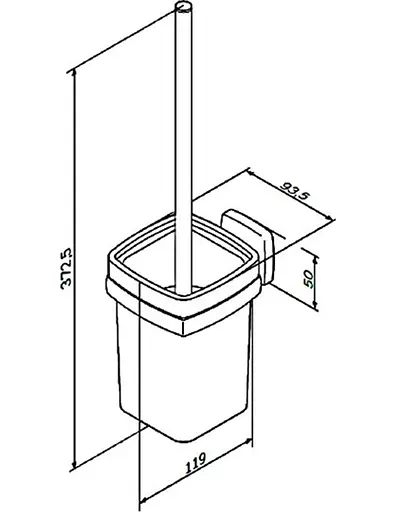 Йоржик для унітазу AM.PM Gem A9033400, Хром - фото 3