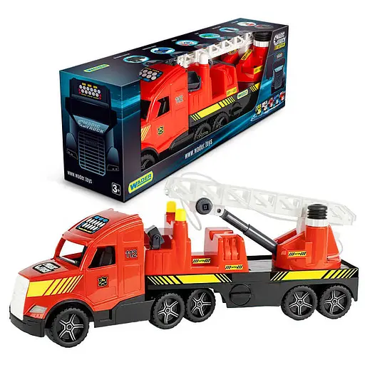 Авто Magic Truck "Пожарная машина" 36221 Wader, движимые элементы, помповая подача воды, в коробке (5900694362215) - фото 3