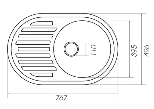 Кухонная мойка Platinum 7750 LIRA (SP000025078) - фото 5