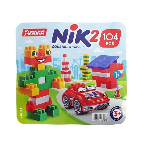 Детский конструктор с большими деталями NIK-1 Юніка 71870 104 детали - фото 2