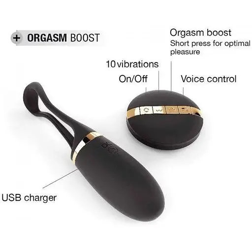 Віброяйце Dorcel Secret Delight Gold з пультом ДК з турборежимом та голосовим управлінням - фото 6