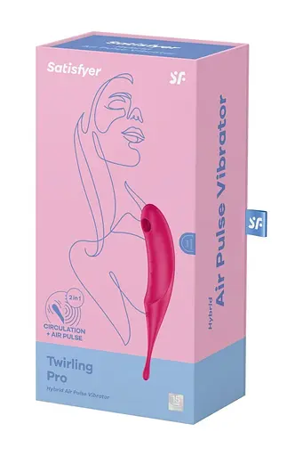 Вакуумний стимулятор клітора з вібрацією Satisfyer Twirling Pro червоний - фото 7