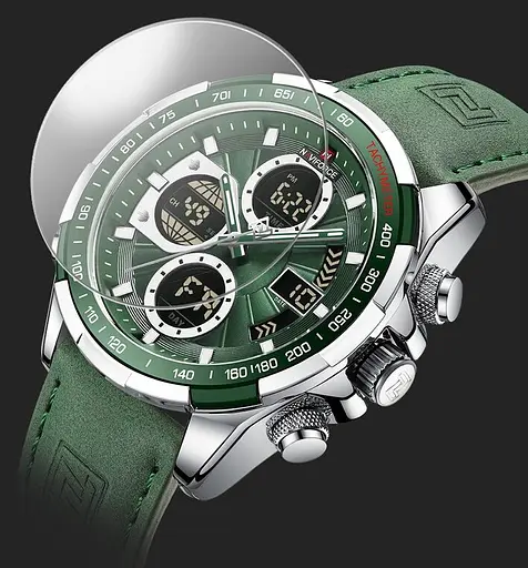 Наручний годинник чоловічий Naviforce Fly ArmyGreen Сріблястий (2743) - фото 10