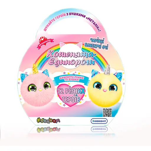 Мягкая коллекционная игрушка-сюрприз Doki Doki – КОТЯТА-ЕДИНОРОГИ (в ассортименте, в дисплее)