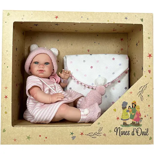 Лялька Nines d'Onil Reborn у рожевому одязі дівчинка 37 см (245) - фото 4