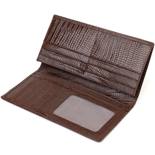 Мужской кожаный кошелек Canpellini 9.2х18.8х1 см acs0025605 - фото 3