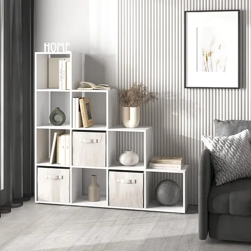 Книжкова полиця стелаж Vays M-40 з 10 комірками етажерка для дому іграшок і декору ЛДСП 143x29x143 см