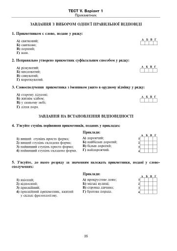 Українська мова. Тестові завдання для перевірки знань. 6 клас - фото 4
