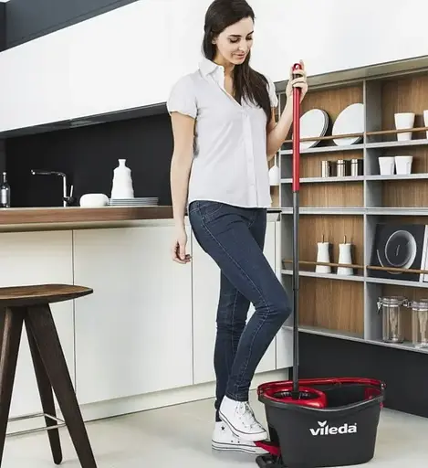 Швабра Комплект 2в1+ведро с отжимом Vileda Turbo Smart набор для уборки - фото 8