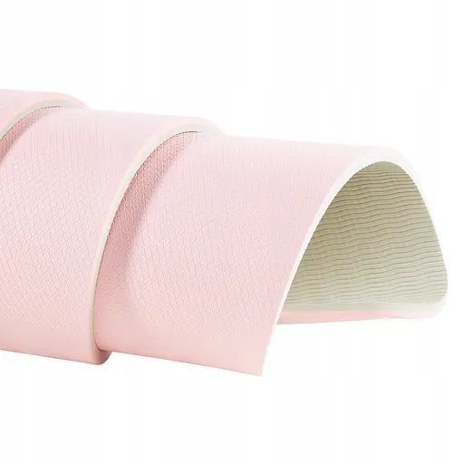 Коврик (мат) спортивный 4FIZJO TPE 180 x 60 x 0.6 см для йоги и фитнеса Pink/Grey (P-5907739317063) - фото 4
