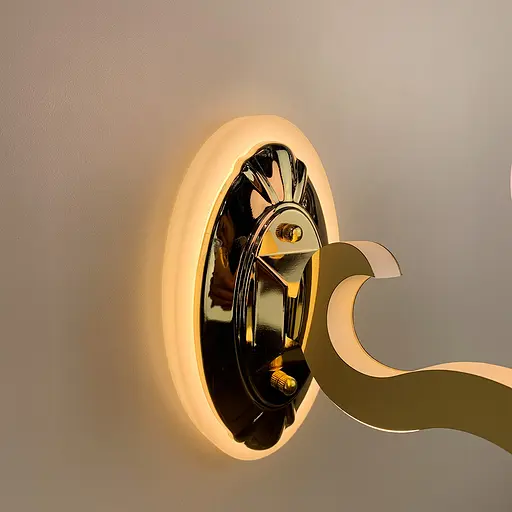 Бра з білим плафоном в золотому корпусі Line F 86517/1 GD - фото 5