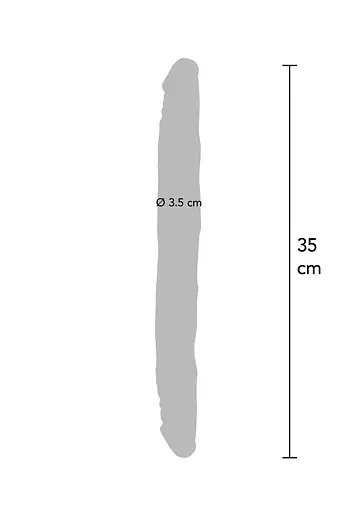 Двухсторонний фаллоимитатор Get Real Double Dong 14 Inch 35.5 см телесный - фото 5