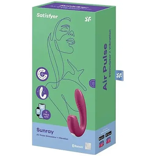Вакуумный смарт-вибратор Satisfyer Sunray Berry - фото 6