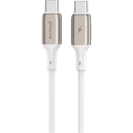 Кабель Proove Flex Metal USB-C to USB-C 60W 1m White (CCFM60002202) [130347]