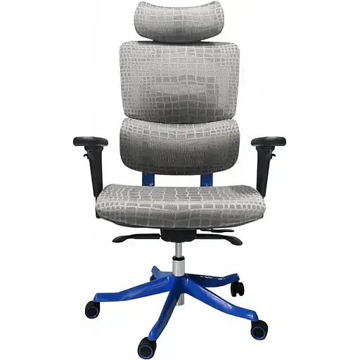 Геймерское кресло GT Racer серое с синим (X-626 Gray/Blue) - фото 1