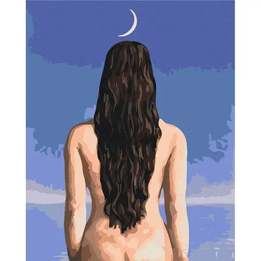 Картина по номерам Вечернее платье. Рене Магритт Brushme 40x50 см разноцветная 000276707