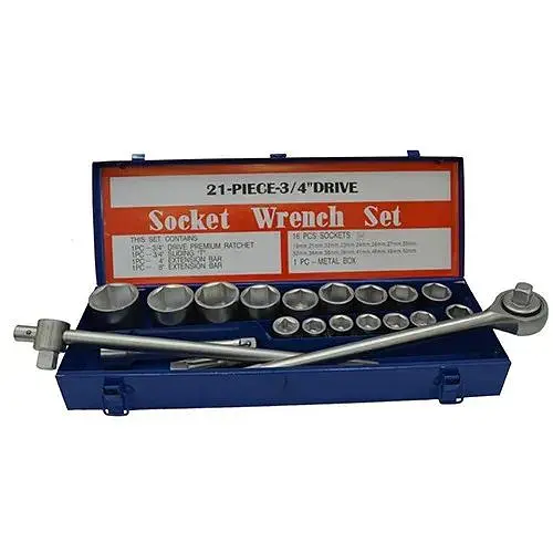 Комплект головок із тріскачкою 3/4, 20 од. Стандарт hoz0007891 - фото 1