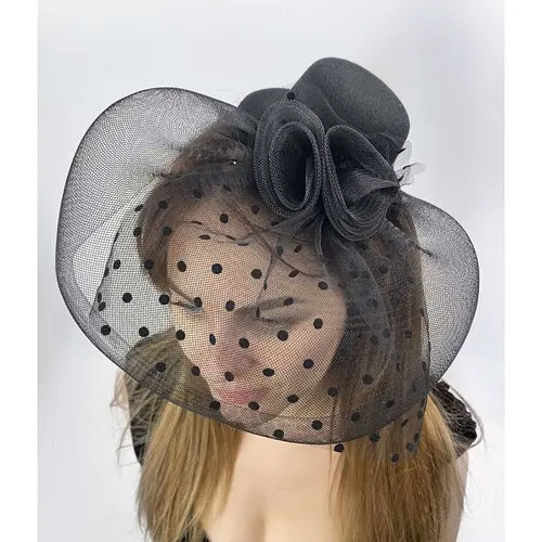 Шляпка-мини Мона VIP два цветка - фото 2