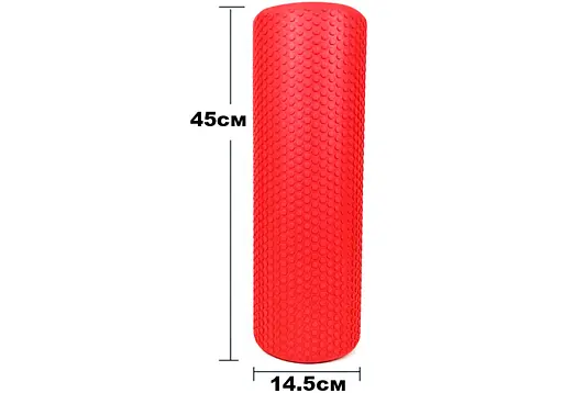 Массажный ролик EasyFit Foam Roller 45 см Красный (EF-2030-R) - фото 3