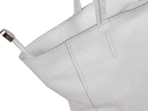 Женская сумка из натуральной кожи Borsacomoda белая sum0028732 - фото 9