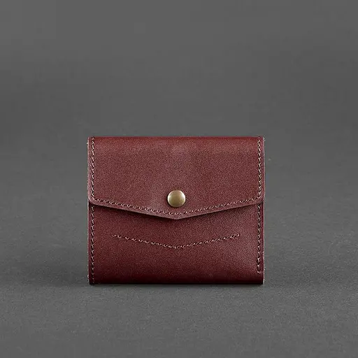 Жіночий шкіряний гаманець 2.1 бордовий Krast - фото 6