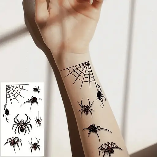 Набір дитячих тимчасових тату "Halloween black" tatto-halloween-black-set-30 - фото 4