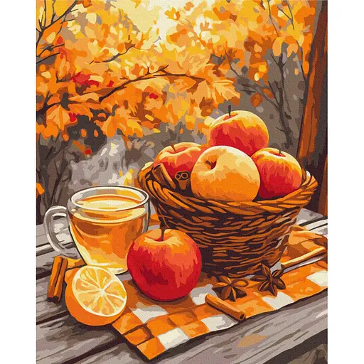 Картина за номерами "Яблука з корицею" BS54181, 40х50 см
