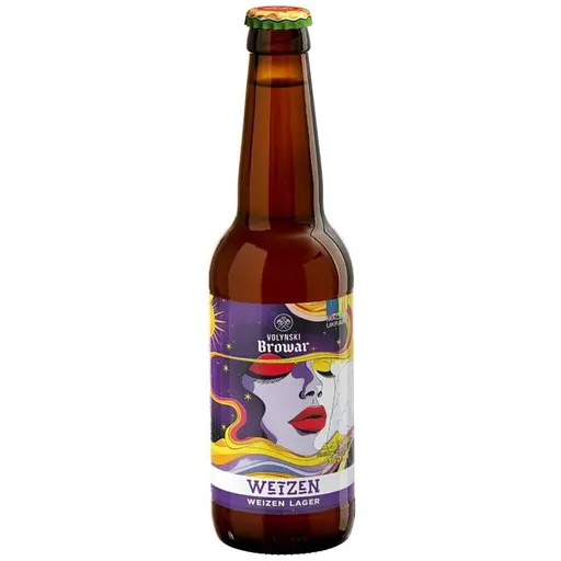 Пиво Volynski Browar Weizen, світле, нефільтроване, 4,9%, 0,35 л - фото 1