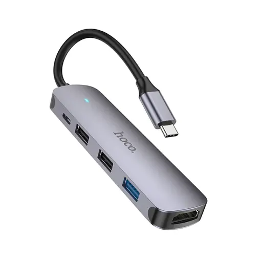 Перехідник Hoco Hub HB27 Type-C to HDTV + USB 3.0 + USB 2.0 x 2 + PD - фото 2