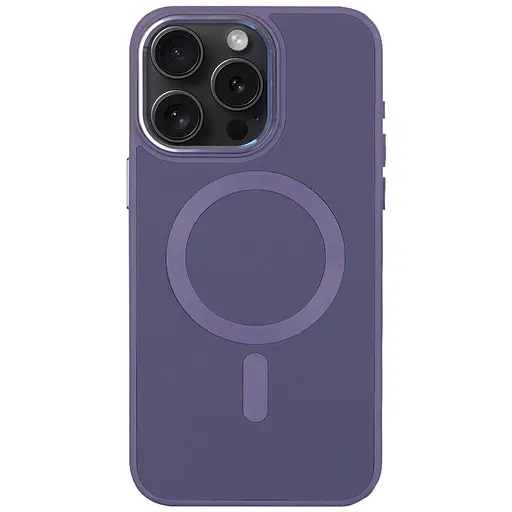 Шкіряний чохол Epik Bonbon Leather Metal Style with MagSafe для Apple iPhone 13 Pro Max 6.7 Сірий/Lavender - фото 1