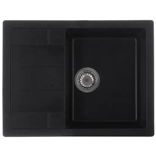 Кухонна мийка Zerix ZS-6550S-03 black ZX4540, Чорний матовий - фото 1