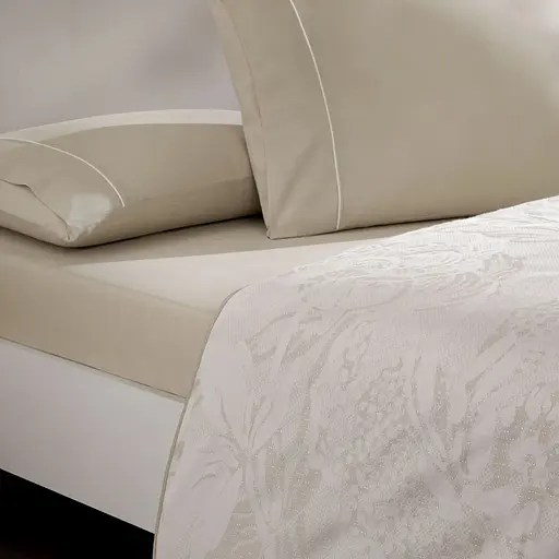 Постельное белье с жаккардовым покрывалом-пике Idore Tas / простыня на резинке Tac pbe0051419 - фото 3